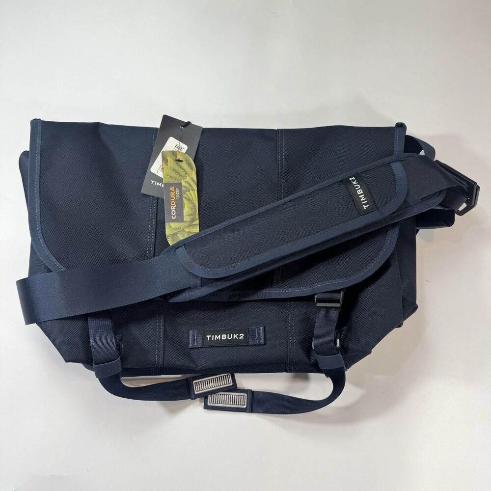 NWT Timbuk2 Classic Messenger Bag Navy Blue Cordura Recor Laptop Large